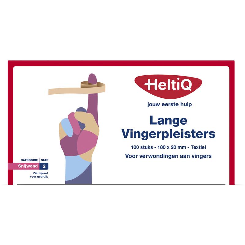 Heltiq Vingerpleister lang textiel 180 x 20
