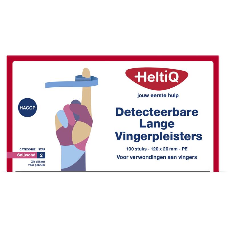 Heltiq Detect vingerpleister lang PE 120 x 20