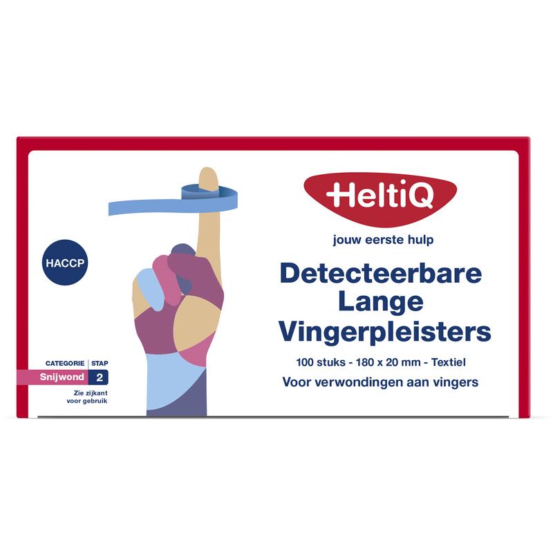 Heltiq Detect vingerpleister lang textiel 180 x 20