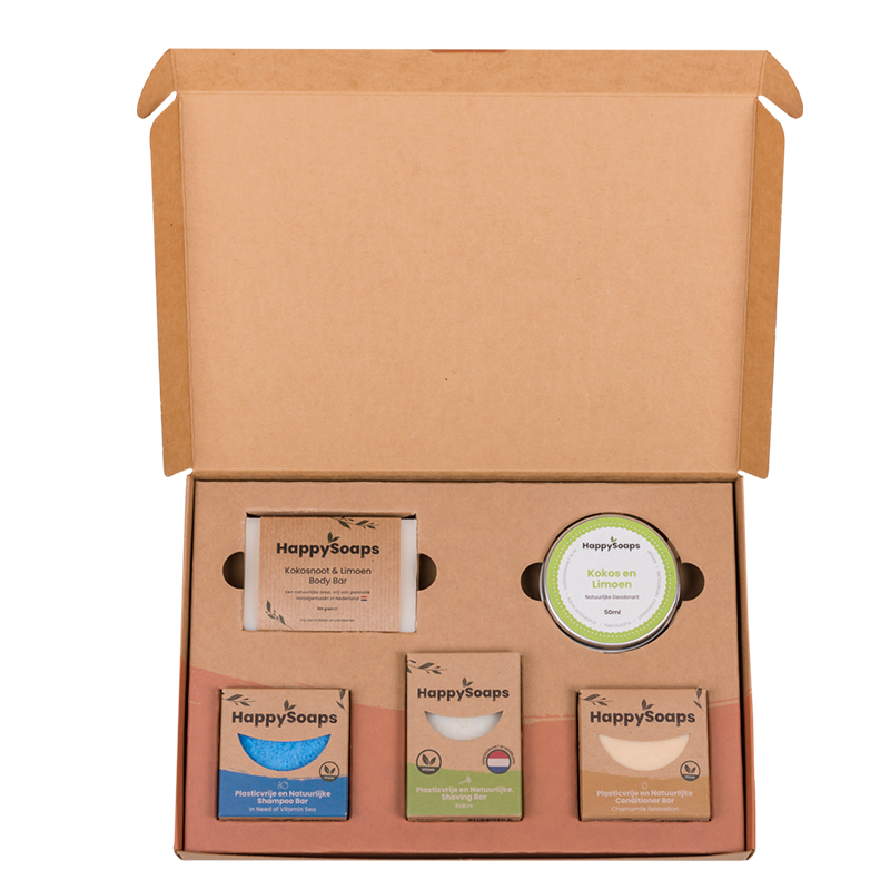 HappySoaps Verzorging Giftbox Tropical Sensation Large 1 set van 5 stuks