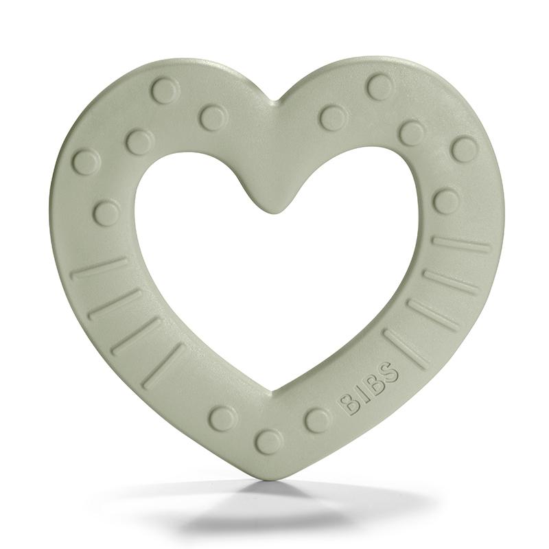 Bibs Baby bite heart sage