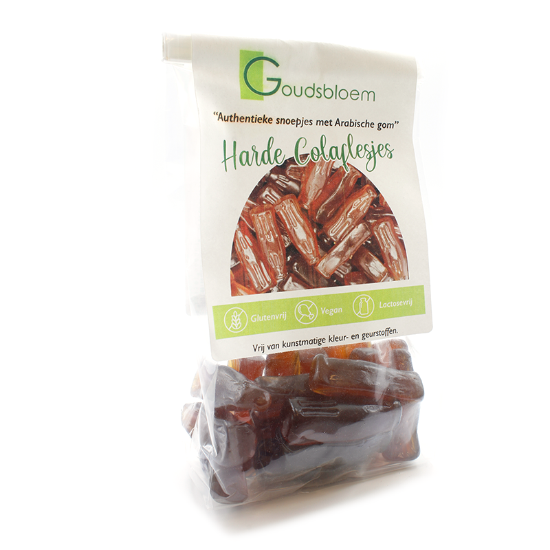 GezondheidsWinkel de Goudsbloem Harde colaflesjes snoep 100 gram