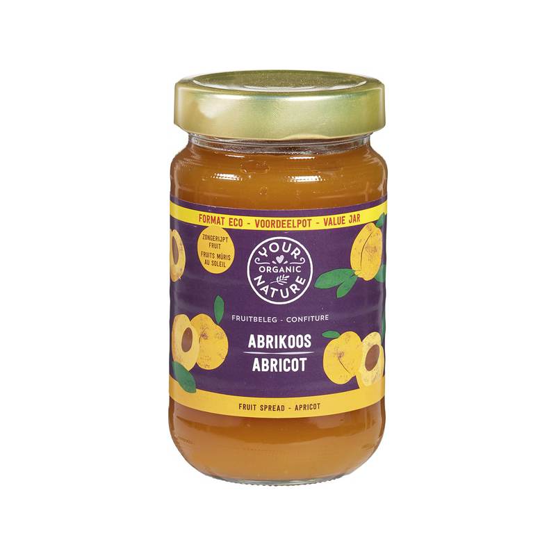 Your Organic Nature Abrikozen fruitbeleg bio 375 gram