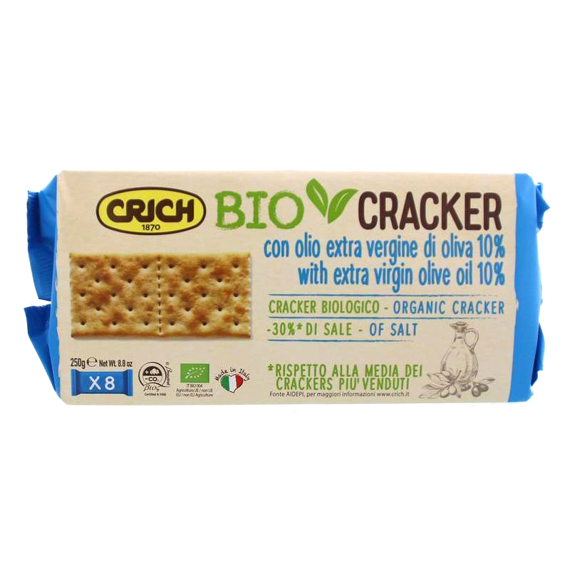 Crich Crackers olijfolie blauw bio