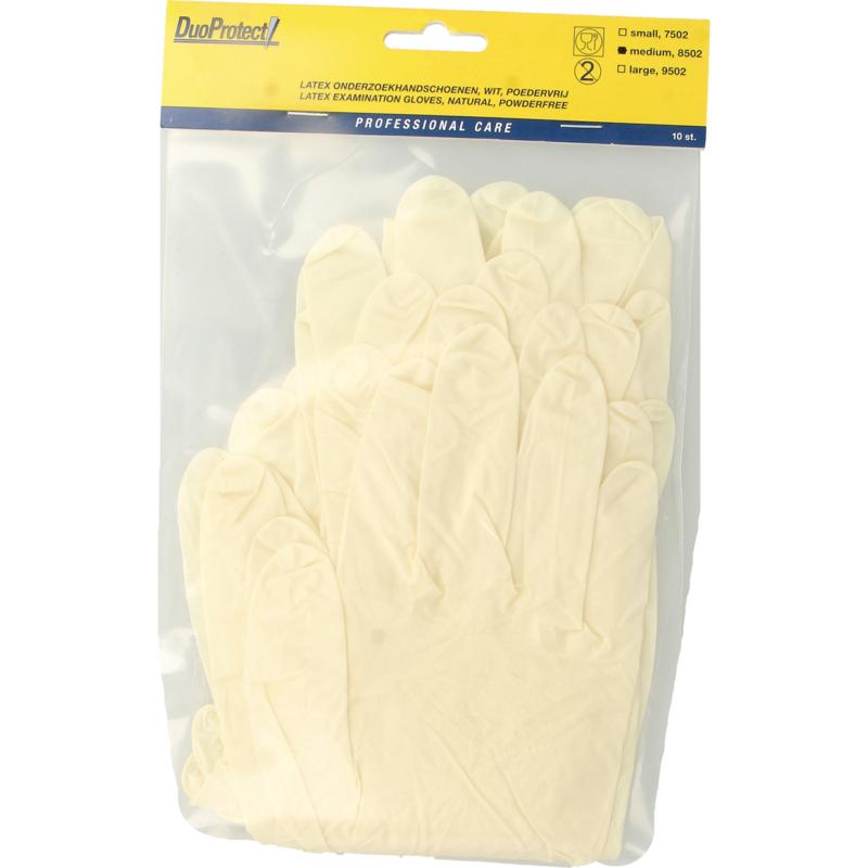 Handschoen latex poedervrij medium