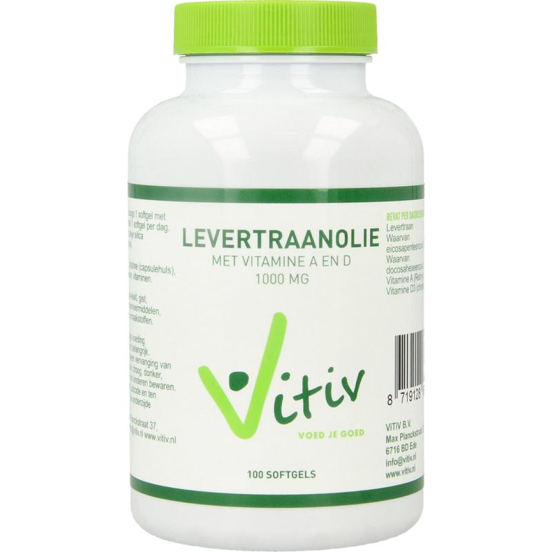 Vitiv levertraanolie 1000mg vit a d