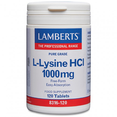 Lamberts L lysine 1000 mg L8316 120