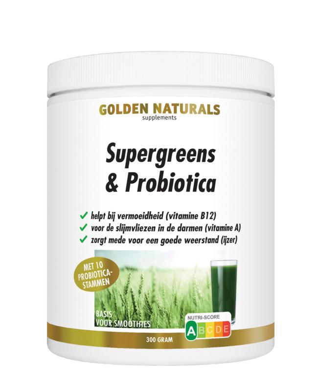 Golden Naturals Supergreens & Probiotica 300 gram