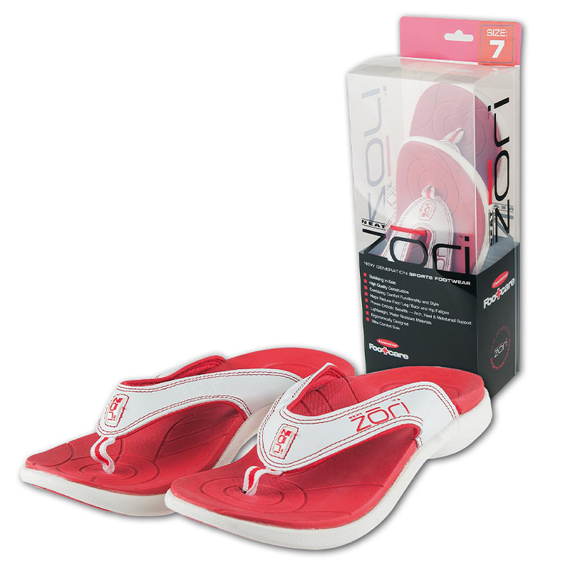 Teenslippers rood/wit maat 45 tot 46 1 paar
