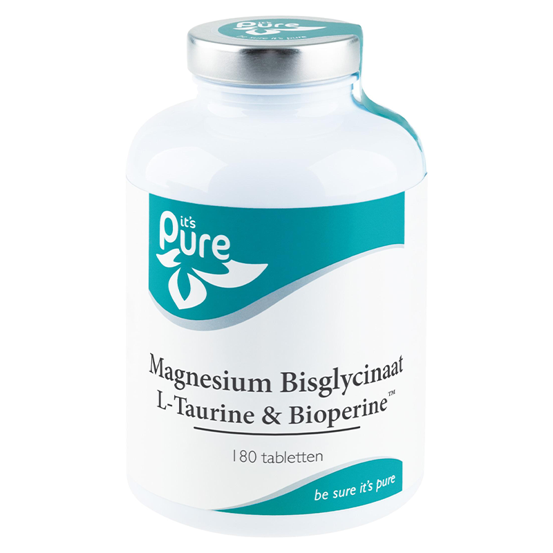 It's Pure Magnesium Bisglycinaat L-Taurine & Bioperine180 tabletten
