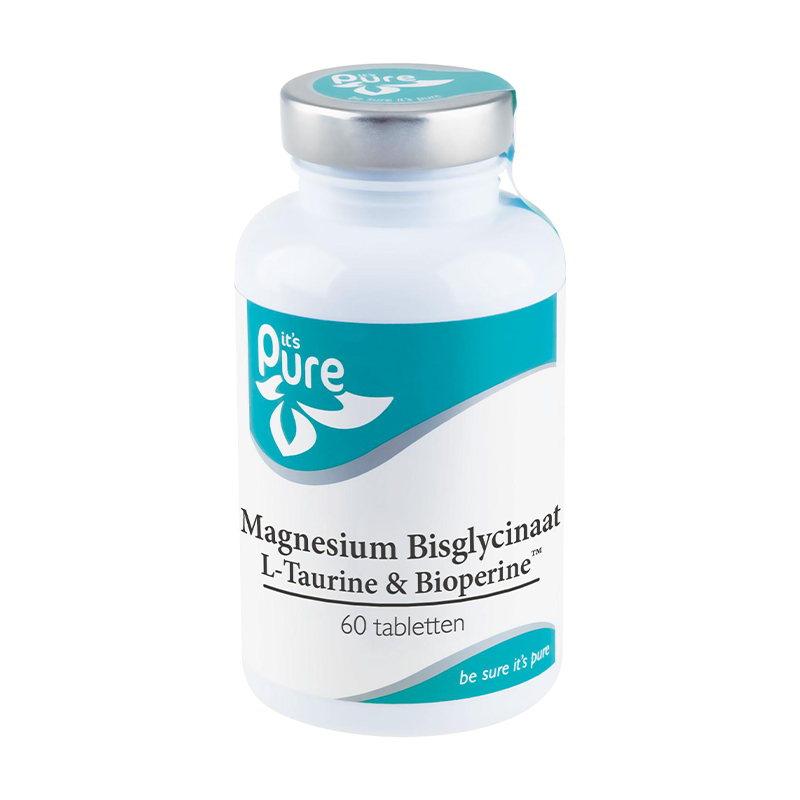 it's Pure Magnesium bisglycinaat met taurine en bioperine 60 tabletten
