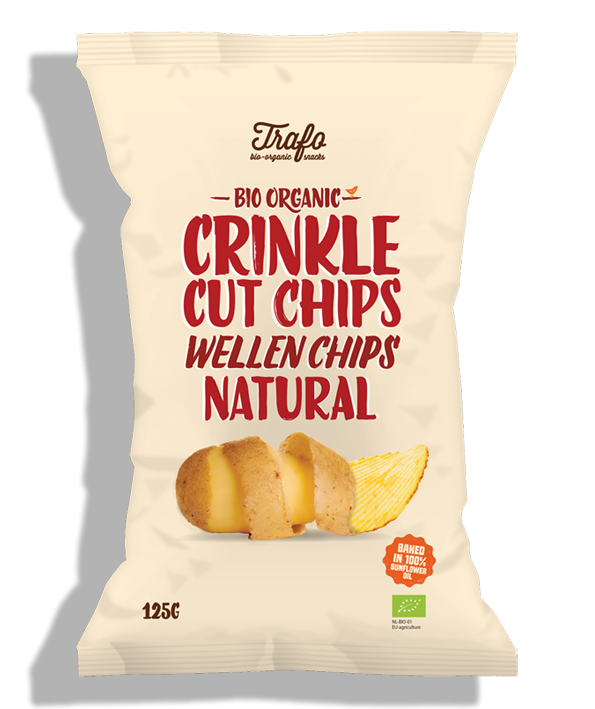 Trafo ribbelchips gezouten 125 gram