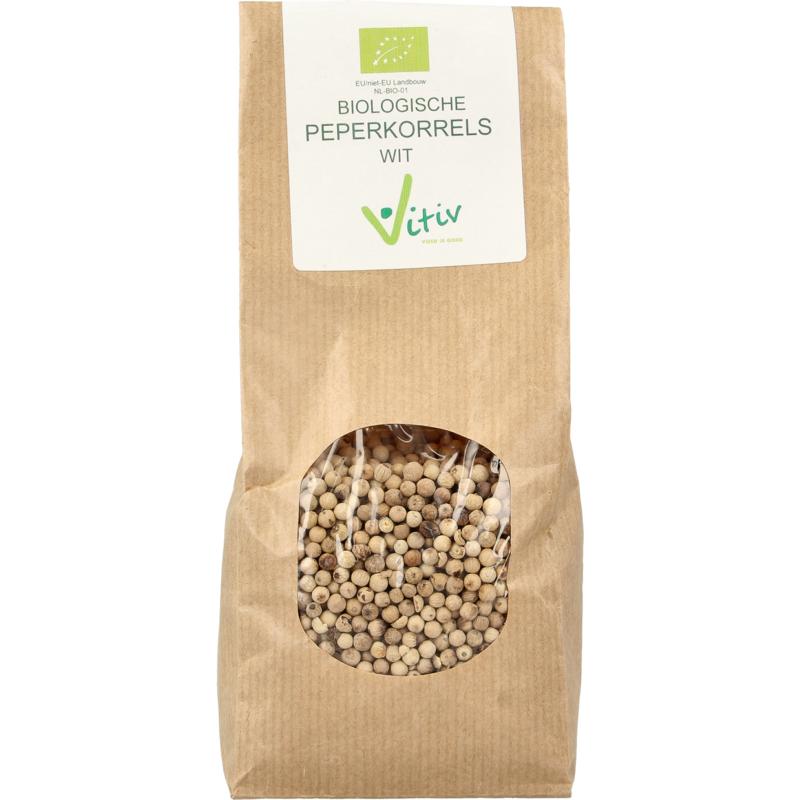 Vitiv peper korrels wit bio