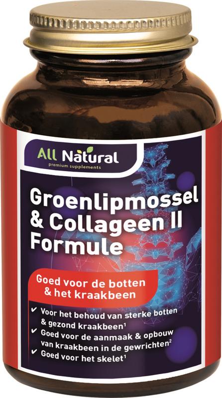All Natural Groenlipmossel&collageen ii formule 60 tabletten