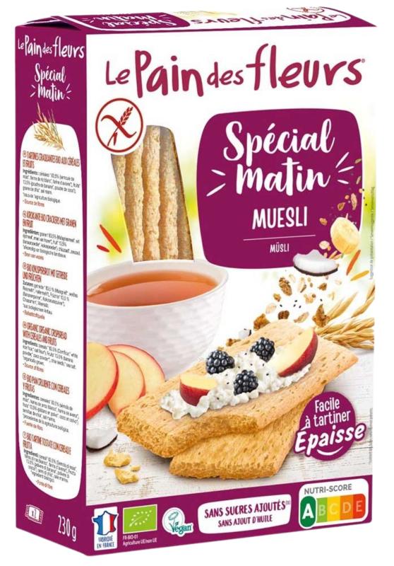 Pain Des Fleurs pain fleur muesli cracker bio