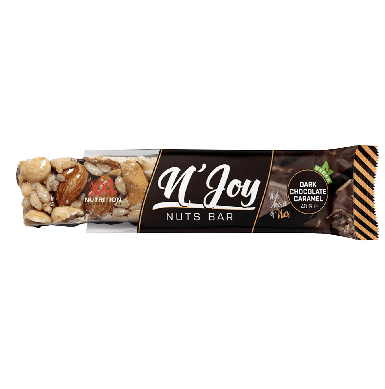 XXL Nutrition N'Joy Nuts Bar Proteine Eiwitreep Dark Chocolate Caramel 40g