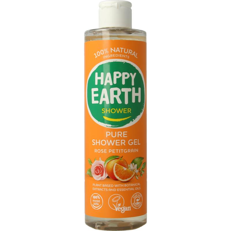 Happy Earth Natuurlijke douchegel Rose Petitgrain