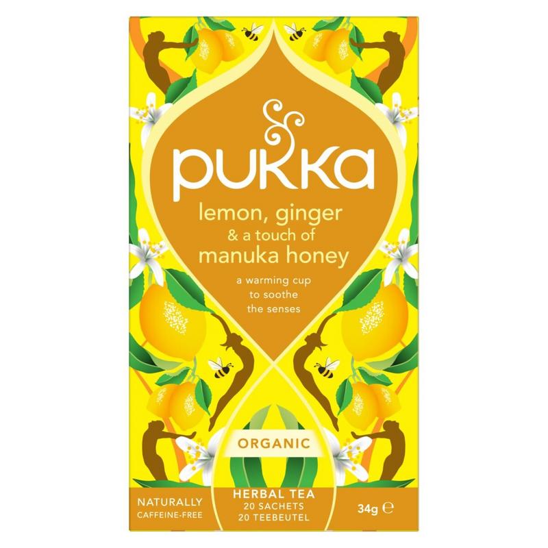 Pukka lemon ginger touch man hon bio
