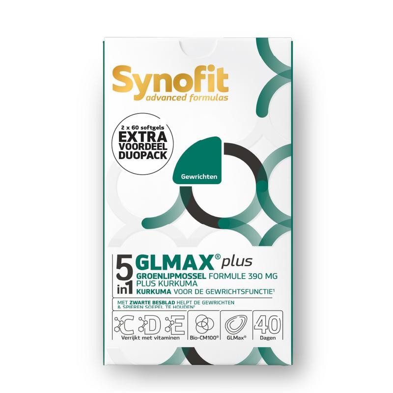 Synofit GLMax 5 in 1 Groenlipmossel Plus 120 softgels