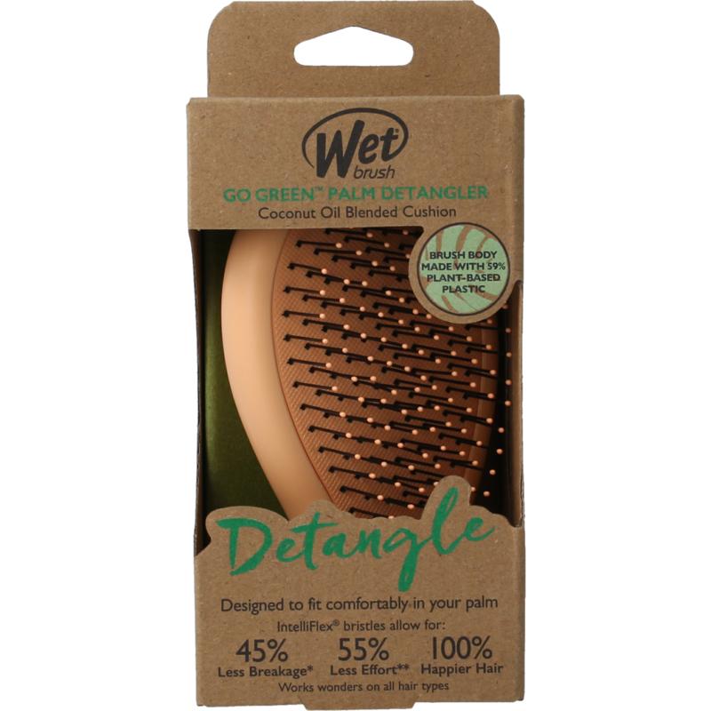 Wetbrush Go green palm detangler orange coconut oil