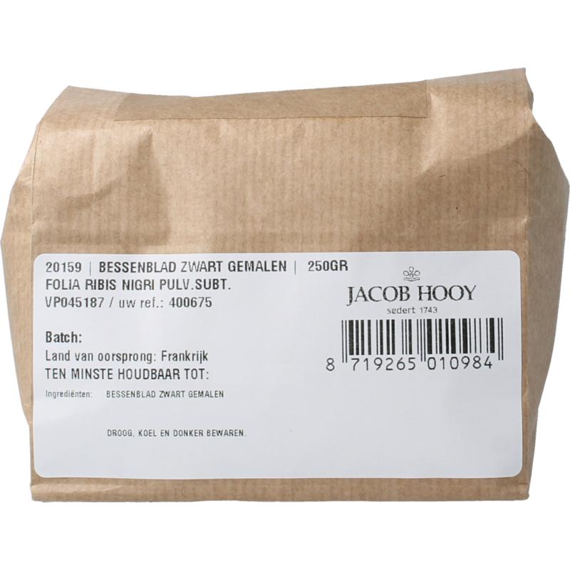HOOY Bessenblad zwart gemalen 250 gr