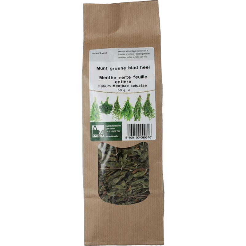 Marma Munt groene blad heel