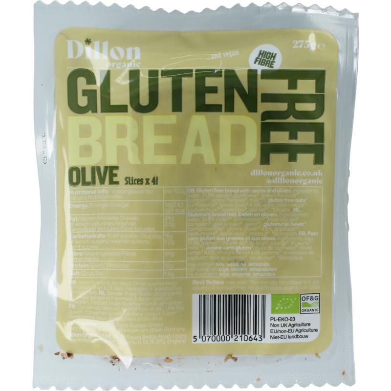 DILLON ORGANIC Brood gv olibio 275g