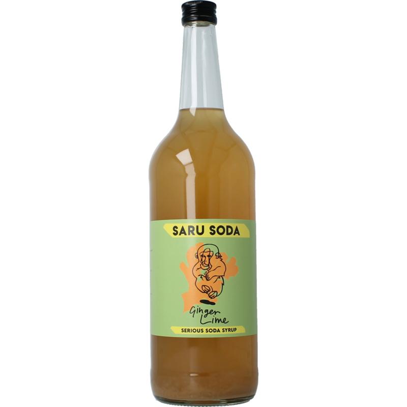 Saru Soda siroop ginger lime bio dem