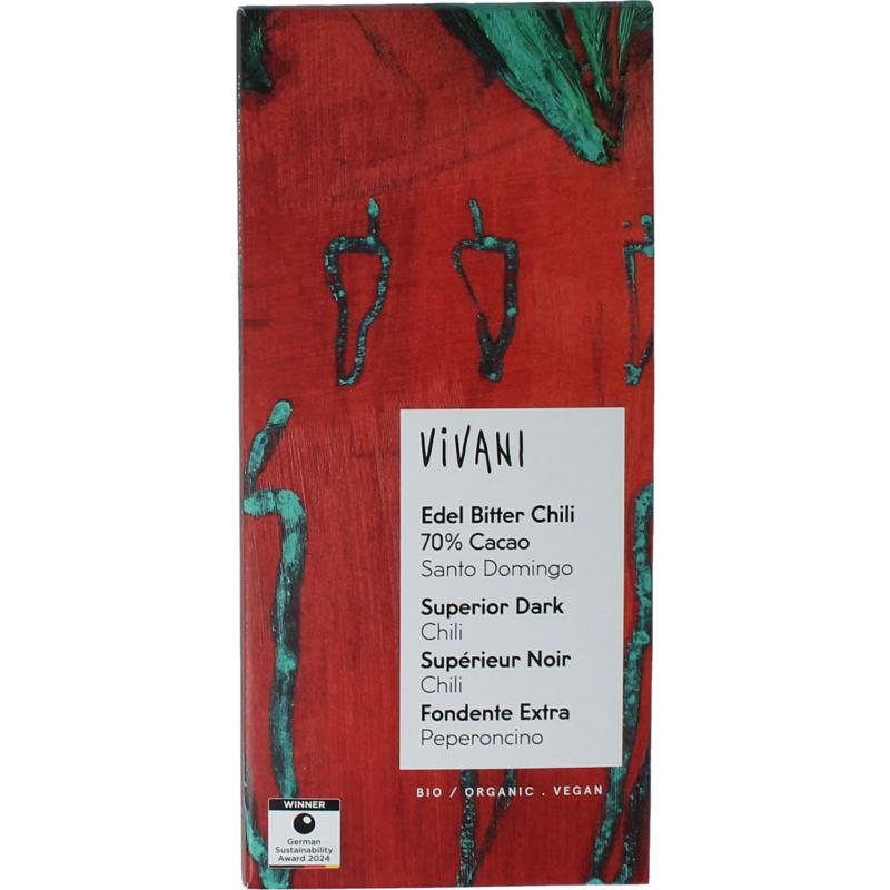 Vivani Vivani super dark chil 70% bio
