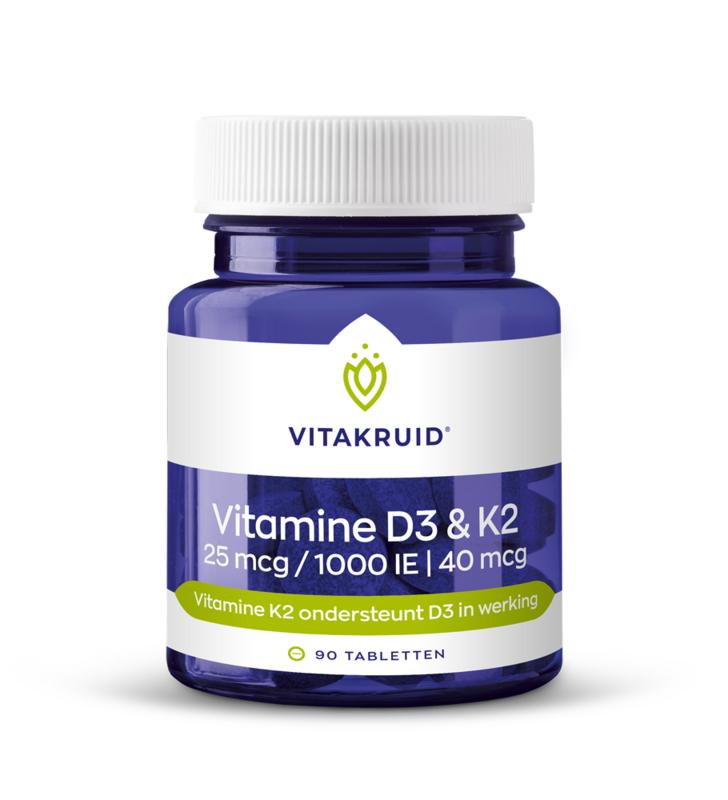 Vitakruid vitamine d3 25mcg & k2 40mcg