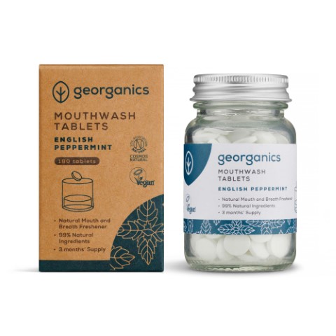 Georganics mouthwash tablets engl pepperm