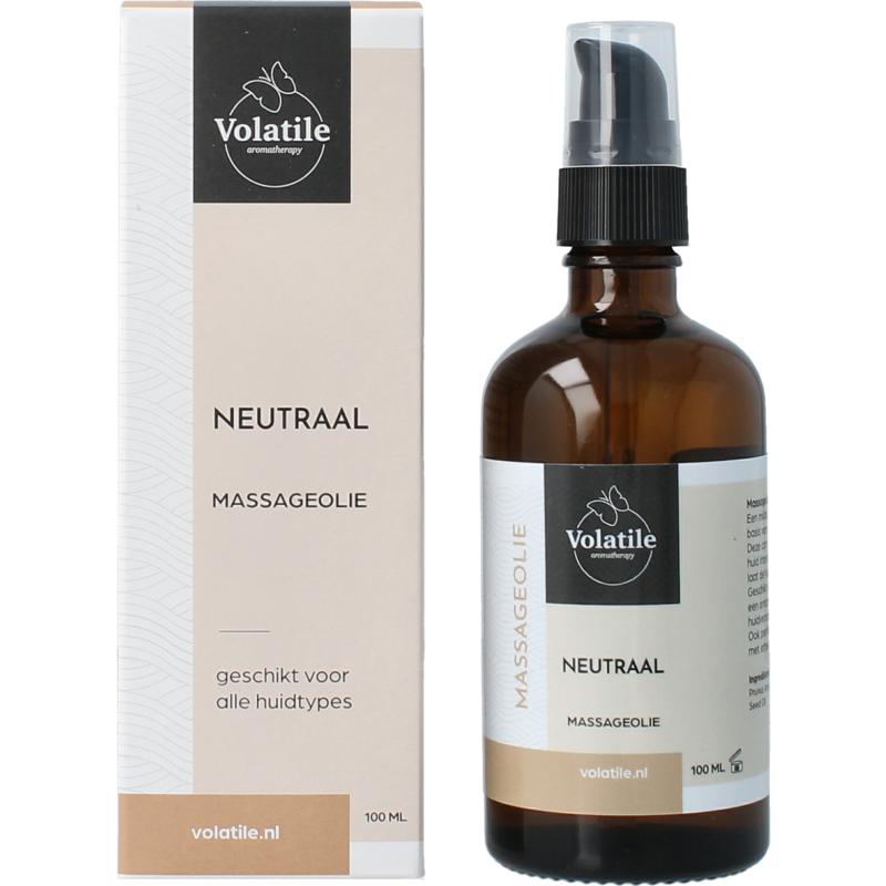 Massageolie neutral glas met pomp