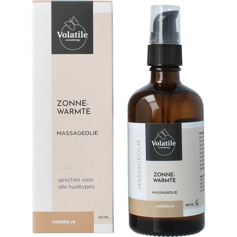 Massageolie zonnewarmte glas met pomp