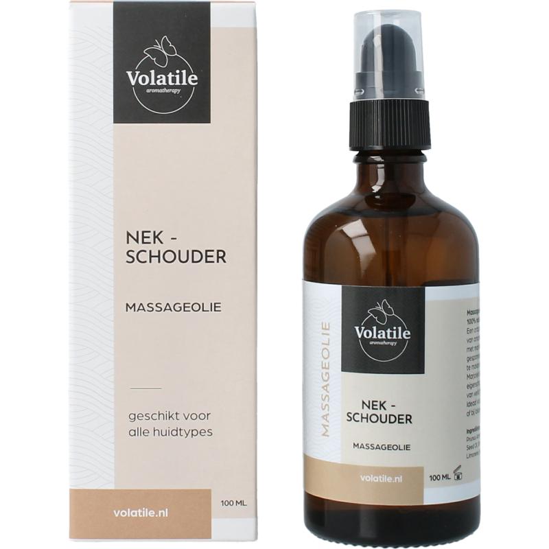 Massageolie nek/schouder glas met pomp