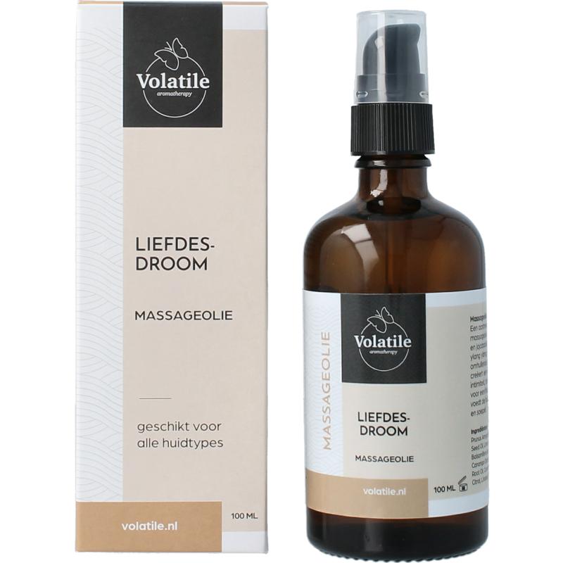 Massageolie liefdesdroom glas met pomp