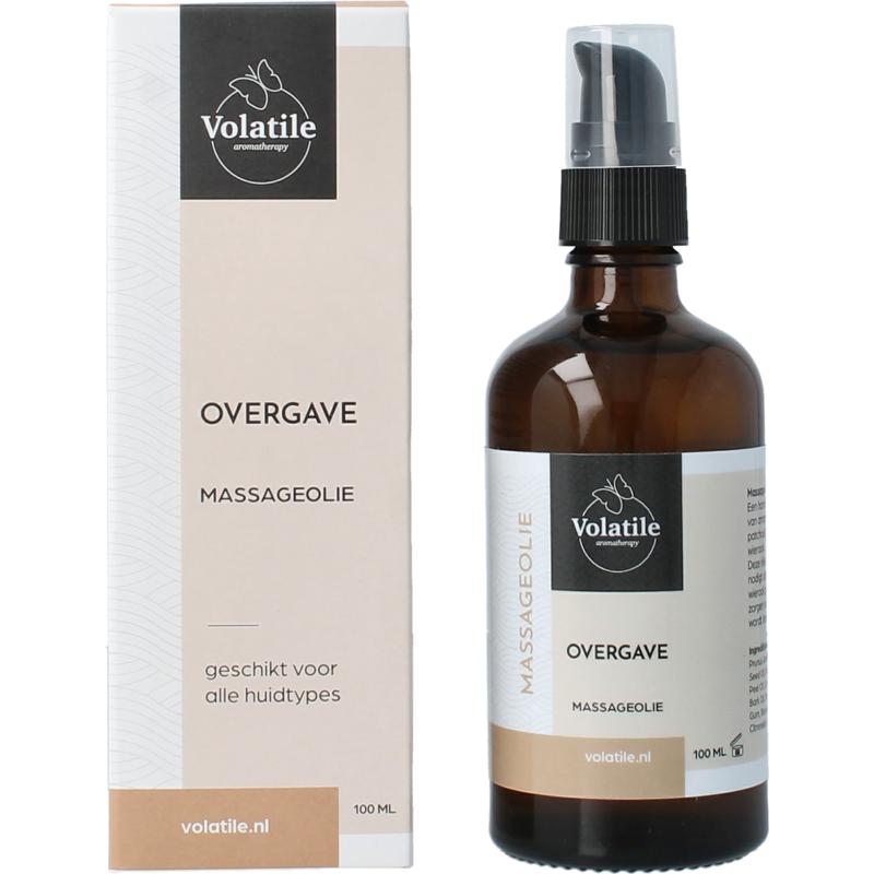 Massageolie overgave glas met pomp