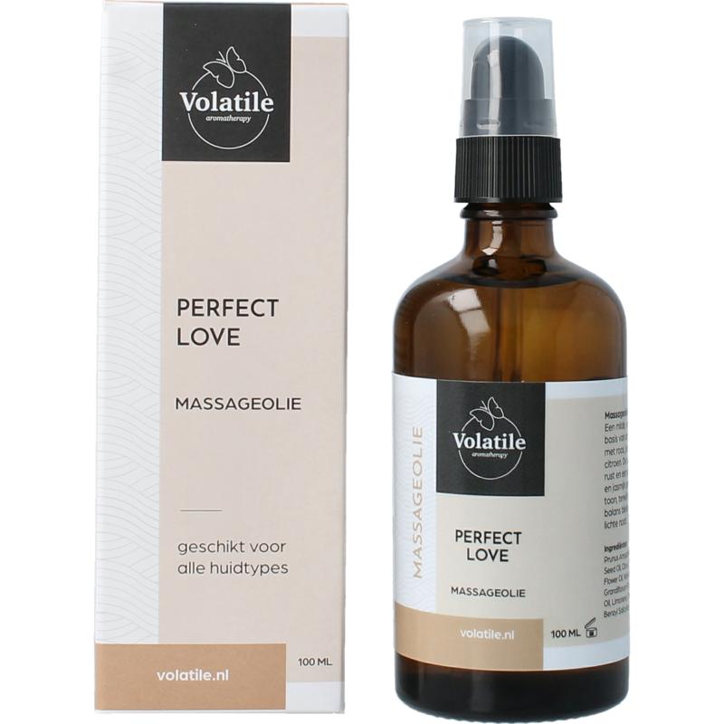 Massageolie perfect love glas met pomp