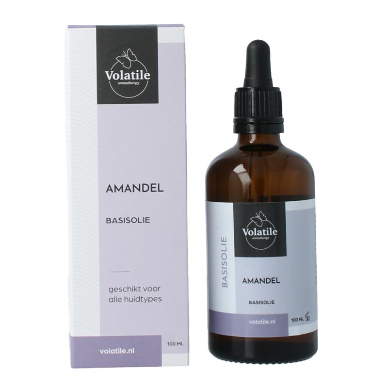 Amandel basisolie glazen fles