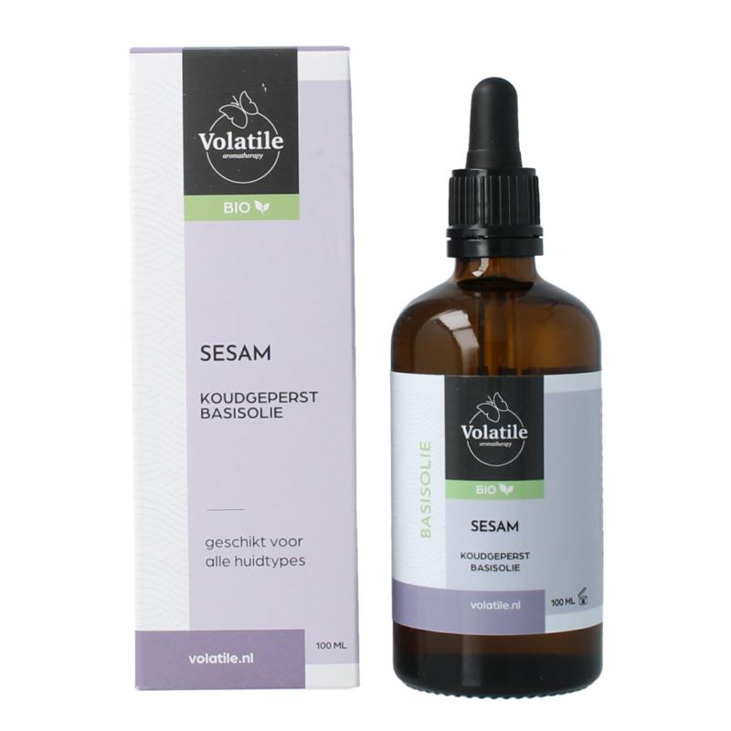 Sesam koudgeperst basisolie bio glazen fles