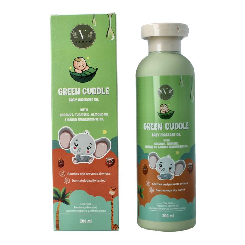 Vanan Green cuddle baby massageolie