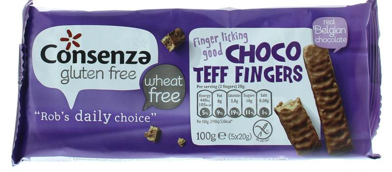 Choco teff fingers