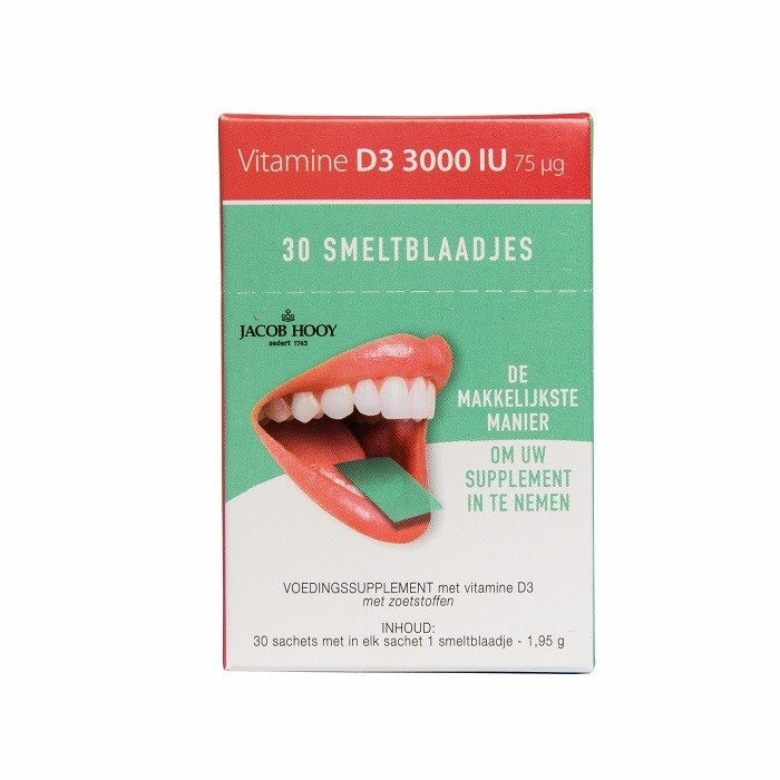 Vitamine D3 3000IU smeltblaadjes