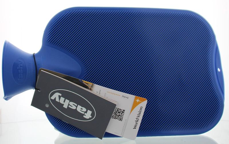 Warmwaterzak saphir dubbel geribbeld blauw