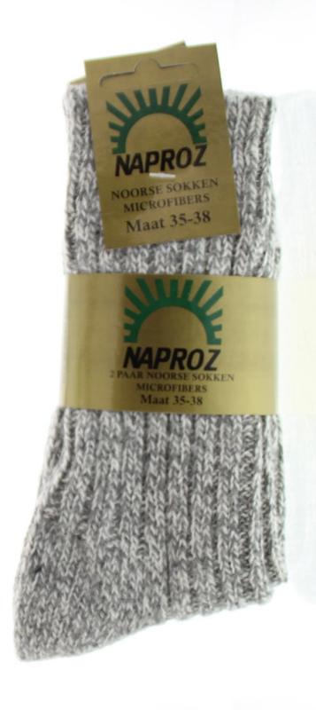 Naproz Noorse sokken maat 35-38 2 paar