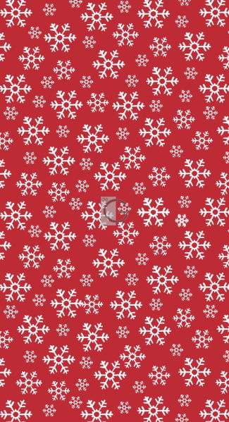 Duni tafellaken red snowflakes