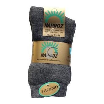 Naproz Thermo sokken grijs maat 35-38 3 paar