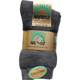 Naproz Thermo sokken grijs 39-42  3 paar