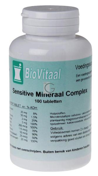 Sensitive mineraal complex