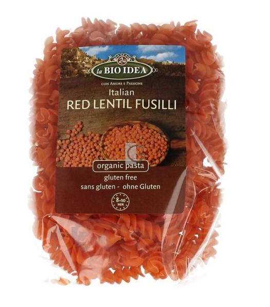 Italian red lentil fusilli