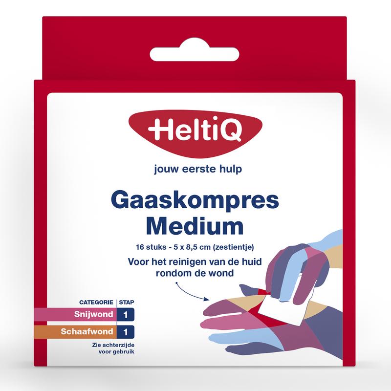 Gaaskompres 8.5 x 5 cm zestientje